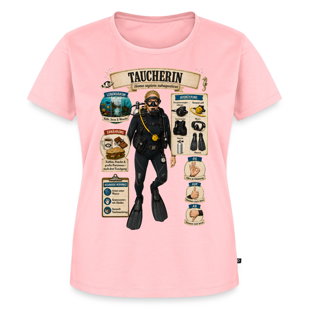 Taucherin – Homo sapiens subaquaticus | Frauen Premium T-Shirt - Rosa