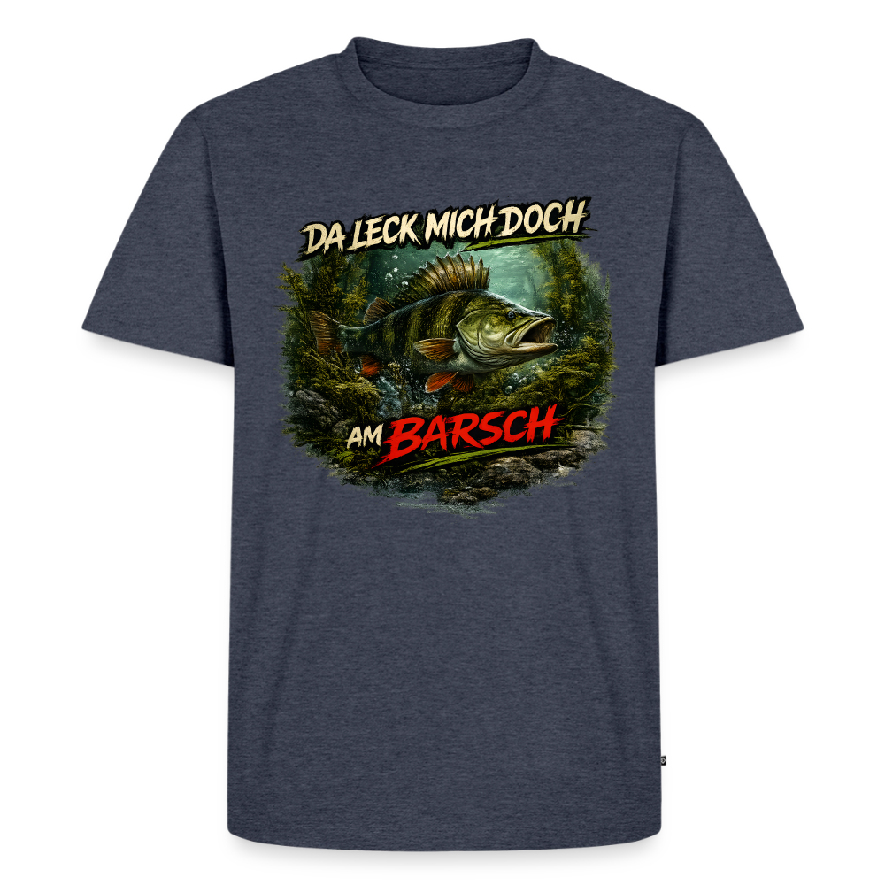 Da leck mich doch am Barsch – Deutscher Flussbarsch | Lustiges Angler Männer Premium T-Shirt - Jeansblau 