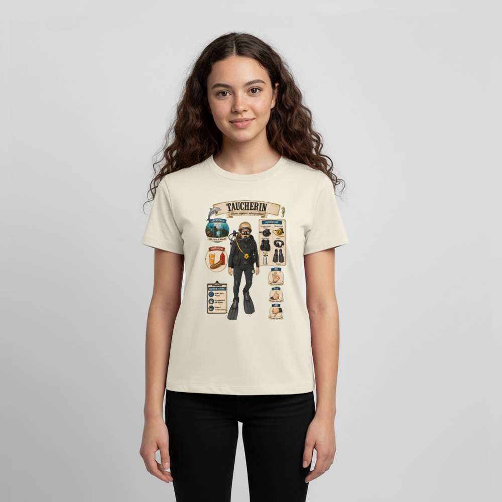 Kleine Taucherin – Homo sapiens subaquaticus | Teenager Premium T-Shirt - Naturweiß