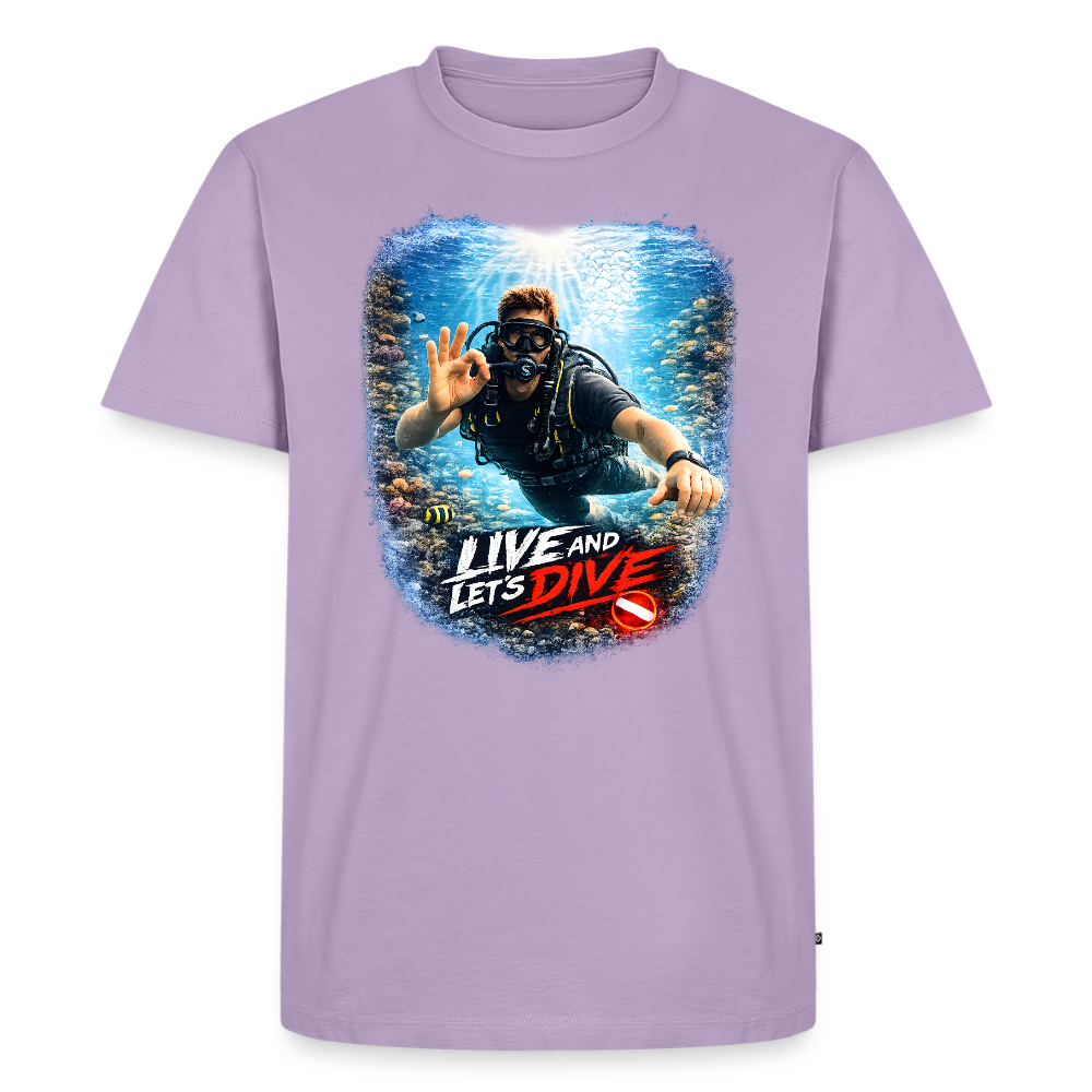 Live and Let's Dive | Tauchen | Männer Premium T-Shirt - Lavendel