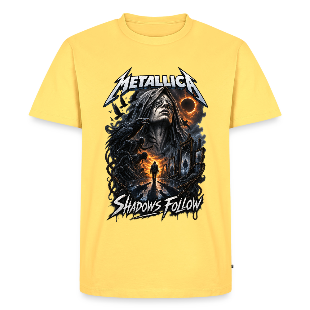 Metallica Shadows Follow Männer Premium T-Shirt - Pastellgelb