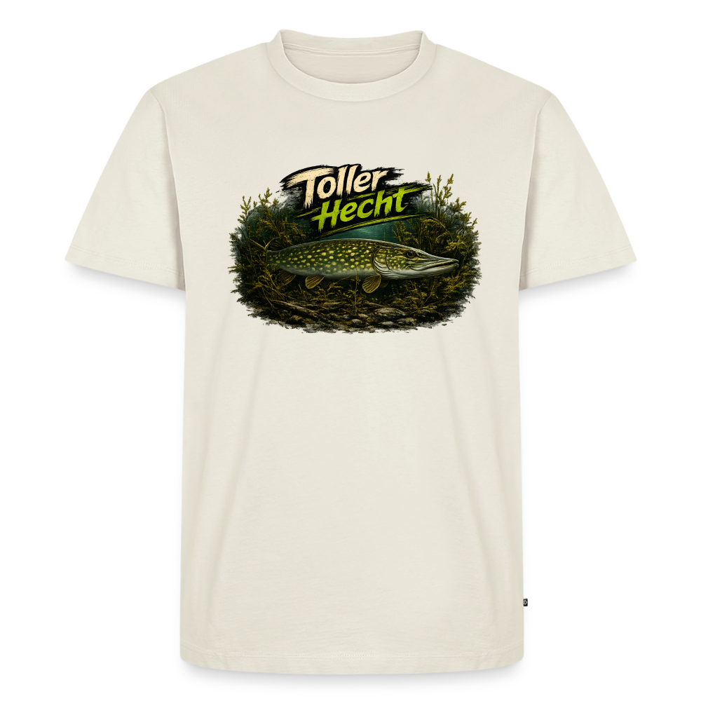 Toller Hecht – Hecht Motiv Angler | Männer Premium T-Shirt - Naturweiß