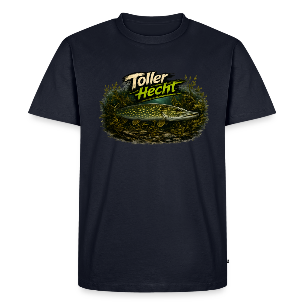 Toller Hecht – Hecht Motiv Angler | Männer Premium T-Shirt - Navy