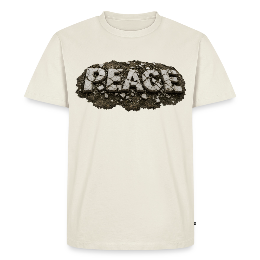 PEACE in Trümmern | Männer Premium T-Shirt - Naturweiß