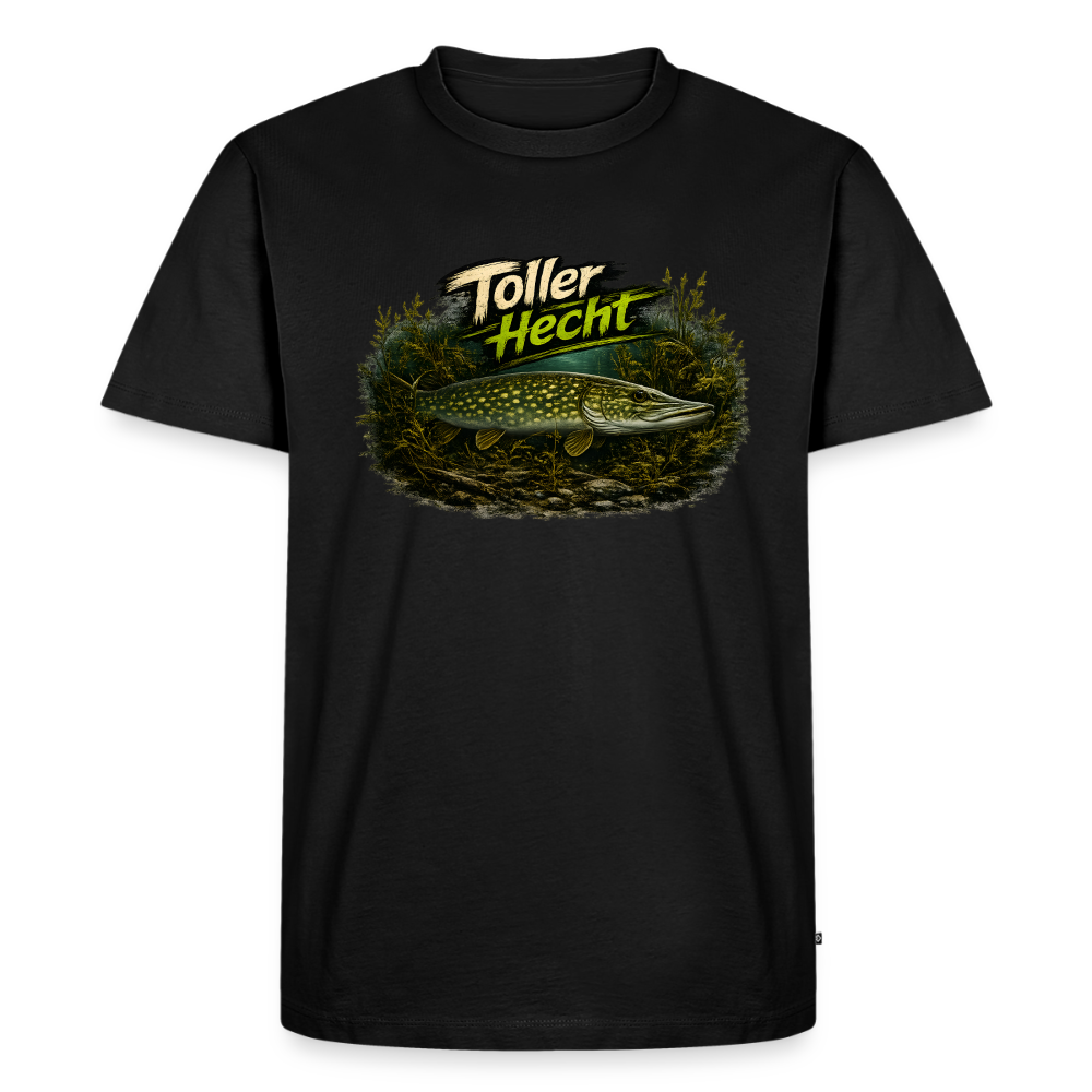 Toller Hecht – Hecht Motiv Angler | Männer Premium T-Shirt - Schwarz