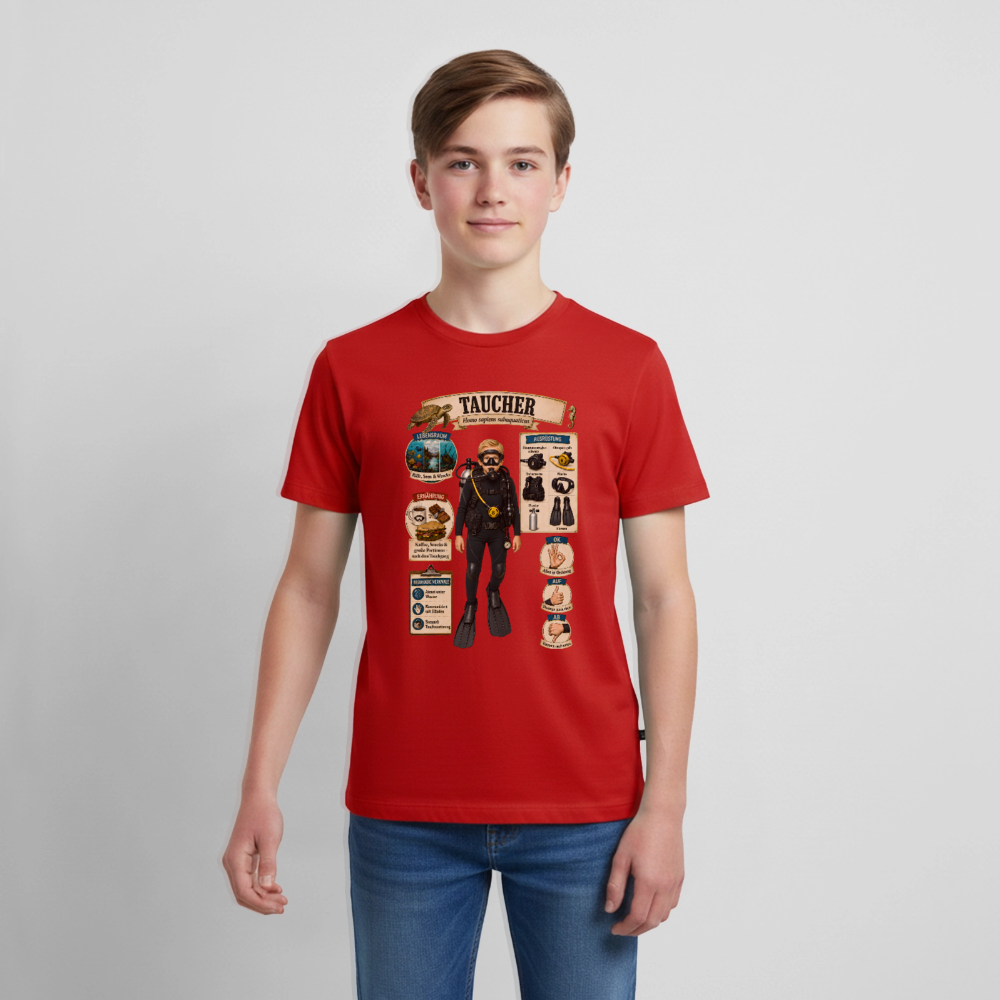 Kleiner Taucher – Homo sapiens subaquaticus | Teenager Premium T-Shirt - Rot