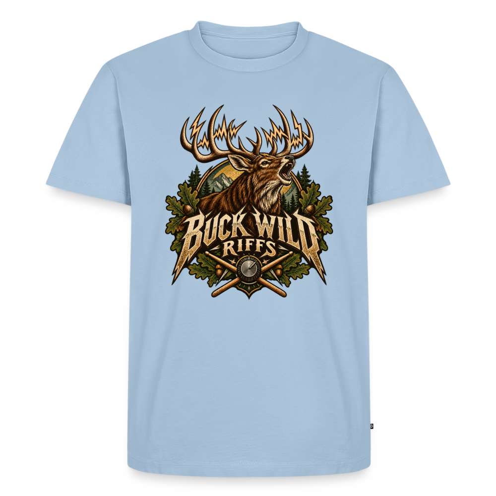 Buck Wild Riffs – Lautstärke in freier Wildbahn | Männer Premium T-Shirt - Hellblau