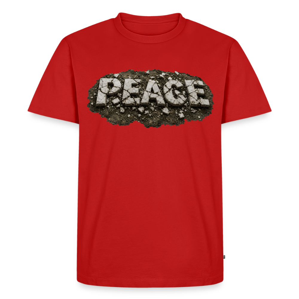 PEACE in Trümmern | Männer Premium T-Shirt - Rot