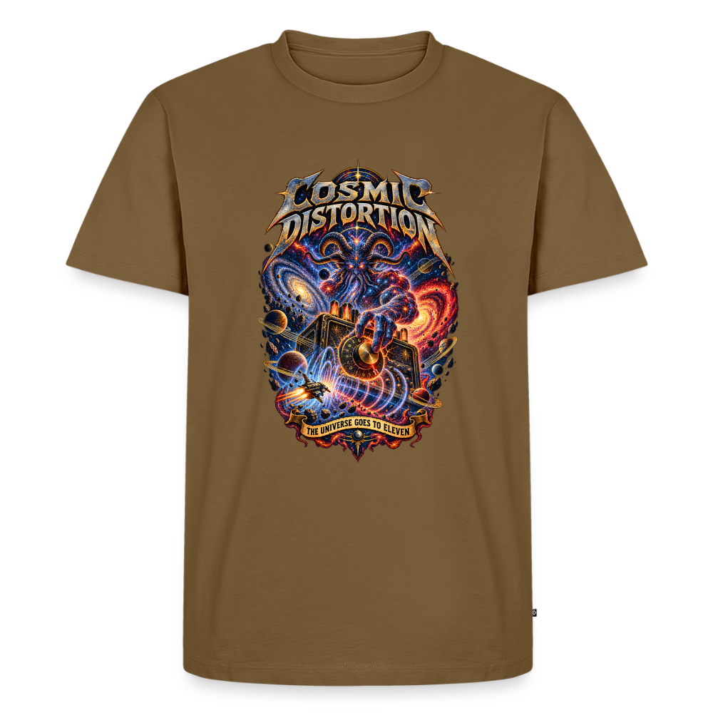 Cosmic Distortion Männer Premium T-Shirt - Nussbraun