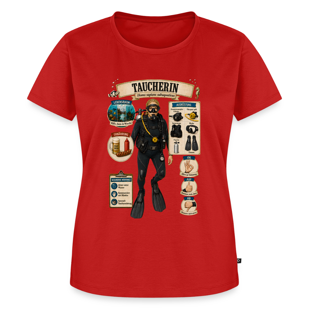 Taucherin – Homo sapiens subaquaticus | Frauen Premium T-Shirt - Rot
